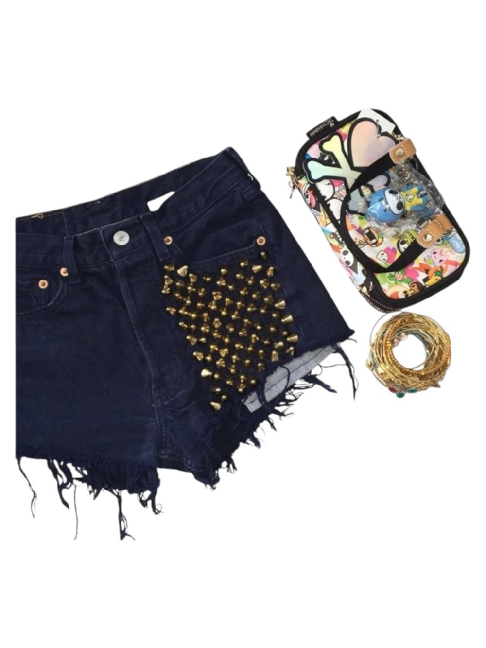 RP 4 LF ➢ Rihanna‘s Ragged Priest ➢ Levi's® Red Tab 501’s® ➢ Stud Cutoffs Shorts - Picture 11 of 16